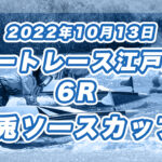 【ボートレース江戸川】2022年10月13日開催「月兎ソースカップ」6Rの買い目予想